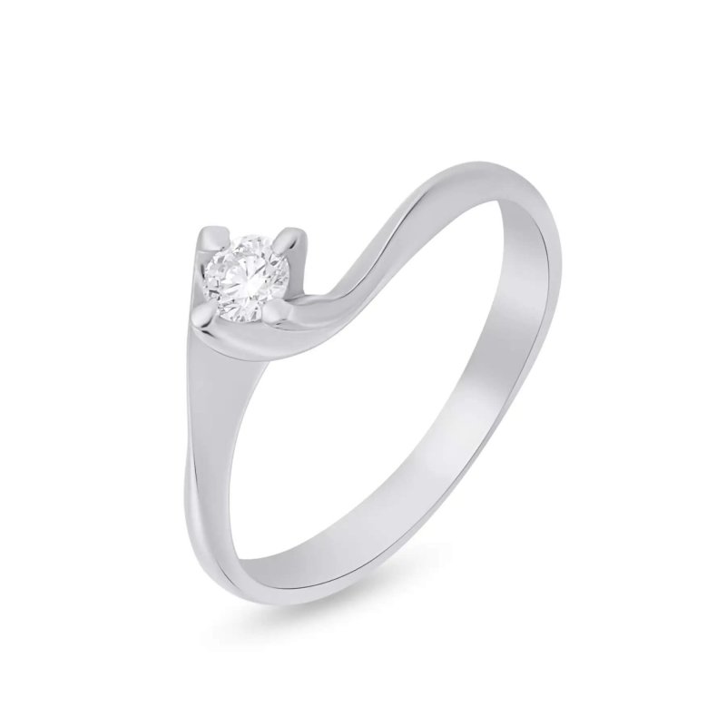 18k white gold 015 ct diamond flame design engagement ring 62136289859706