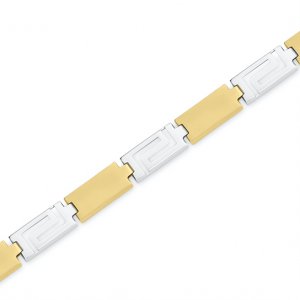 14k white and yellow gold greek key bracelet 67888 25566569725446 39c467e91d