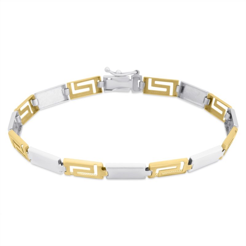 14k white and yellow gold greek key bracelet 67893 24665921551640 5c4ea37eb1
