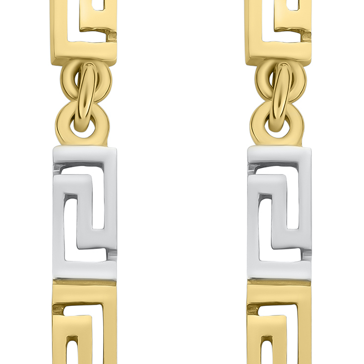 14k white and yellow gold greek key dangle earrings 77034 73260484821323 760d17df9a