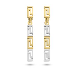 14k white and yellow gold greek key dangle earrings 77034 99251667538241 40ee3dbbd3