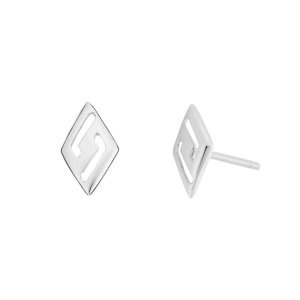 14k white gold small rhombus greek key stud earrings 68101 63629856468178 cb29b7a9ce