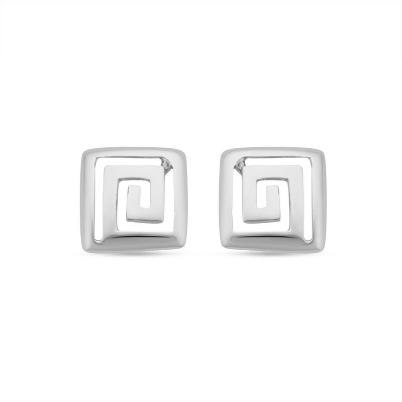 14k white gold square greek key stud earrings 47979 62100589853963 859ec5d027