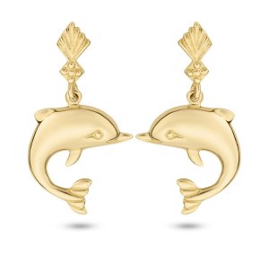 14k yellow gold dolphins dangle earrings 50376 48298135609239 2839c389bb
