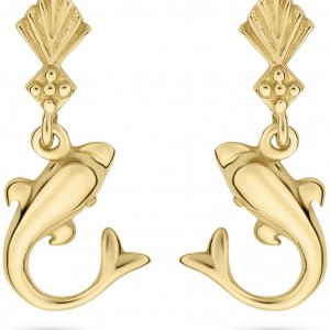 14k yellow gold dolphins hook earrings 67833 74951937752675 36a017edb8