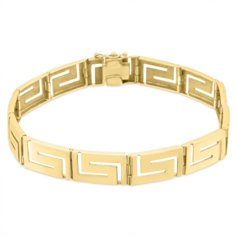 14k yellow gold greek key bracelet 48496 17212313456514 8ac0d67dba