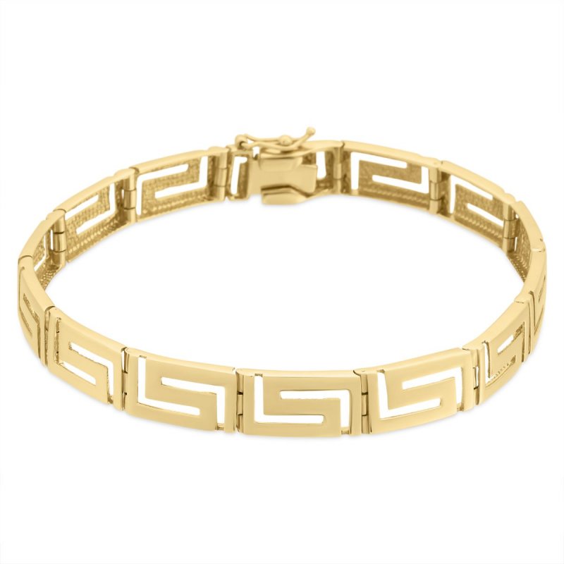 14k yellow gold greek key bracelet 79621 92107687404946 f25d6edc23