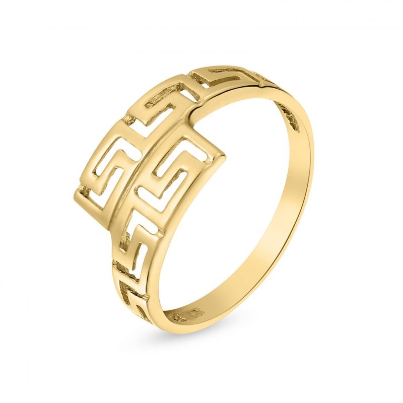 Classic Greek Key Ring 14kt Yellow Gold – Paul's Jewelers