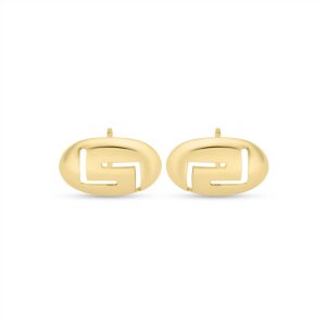 14k yellow gold small oval greek key stud earrings 75922 14929649407239 c53ddde1d6