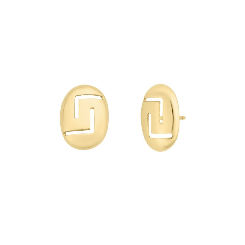 14k yellow gold small oval greek key stud earrings 75922 57213775651181 163d981544