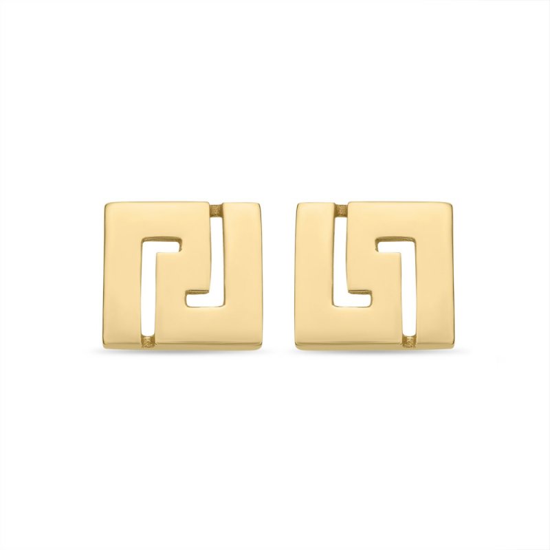 14k yellow gold square greek key stud earrings 67849 29963843010150 b101d55f7a