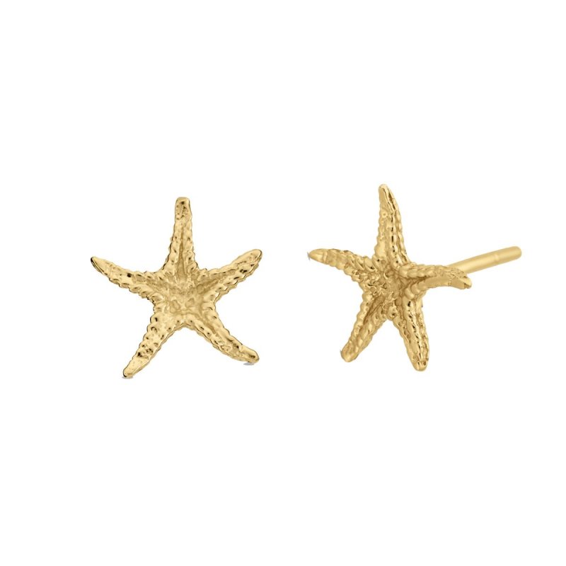 14k yellow gold starfish stud earrings 78356 77073843668393 43f73c67ad