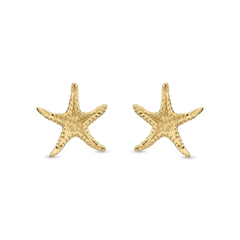 14k yellow gold starfish stud earrings 78356 84146773290157 50f39e45b7