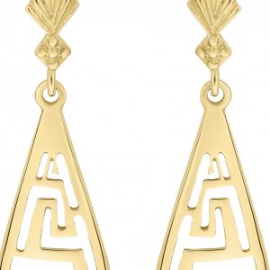 14k yellow gold teardrop greek key dangle earrings 79334 24552070944339 4cf423d15d