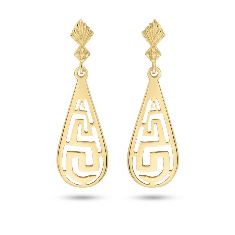 14k yellow gold teardrop greek key dangle earrings 79334 52829260440796 c55a31562f