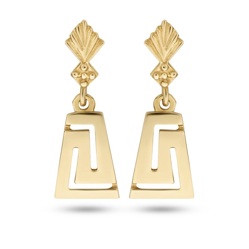 14k yellow gold trapezoid greek key dangle earrings 79317 55083221278982 79b6b1d5a1