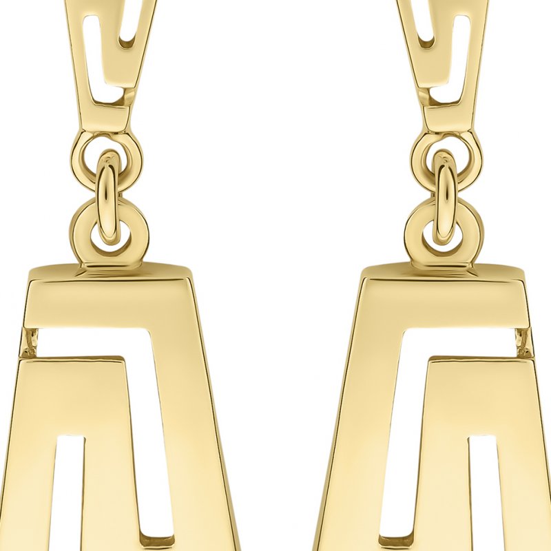 14k yellow gold trapezoid greek key dangle earrings 79318 13390540185757 bd1ce74d51