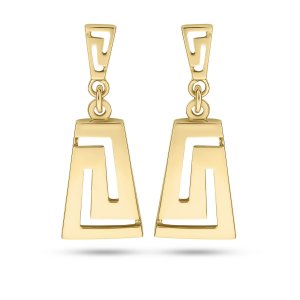 14k yellow gold trapezoid greek key dangle earrings 79318 20736357864758 6180d16b8c