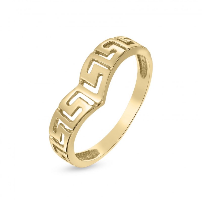 14k yellow gold v shape greek key ring 75970 38734210097845 0447c17586