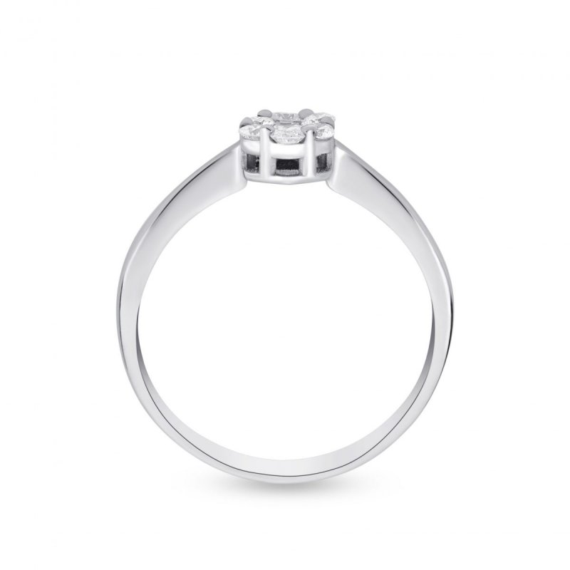 18k white gold 0.25 ct. tw. flower design diamond engagement ring 40161056735859 efc653e541