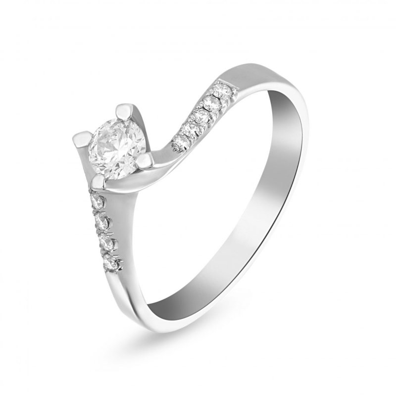 18k white gold 0.35 ct. tw flame design diamond engagement ring 76112916293076 ca2f93857c