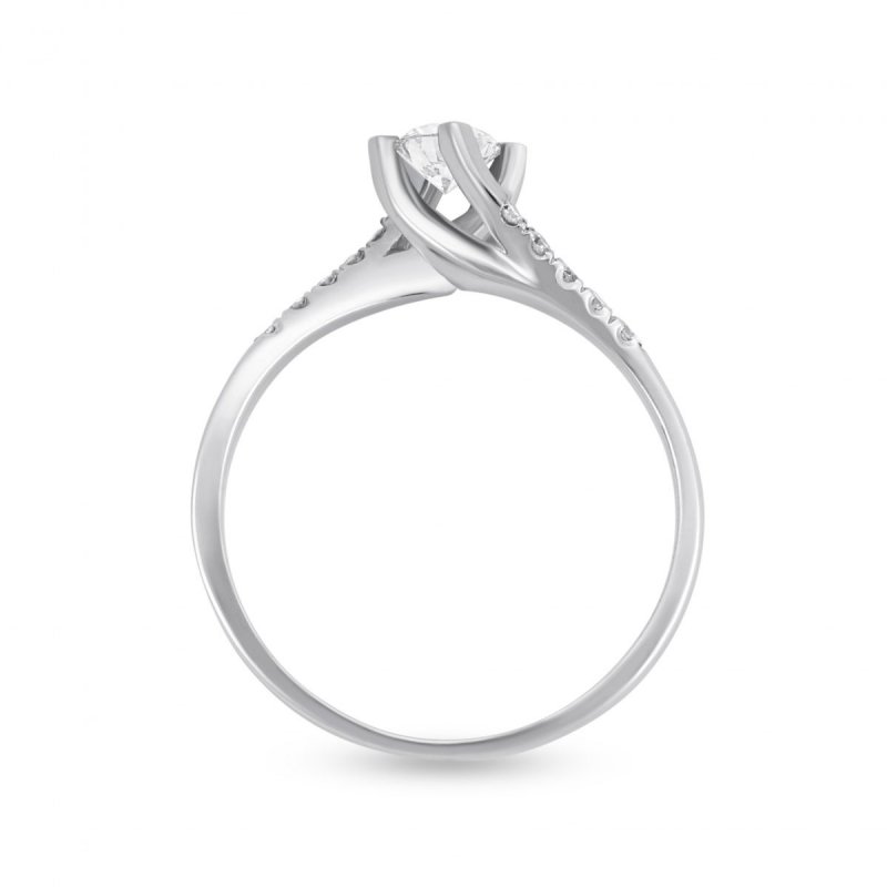 18k white gold 0.35 ct. tw flame design diamond engagement ring 87777630480001 836dc2db97