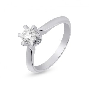18ct White Gold Diamond Solitaire Ring 0.40 ct