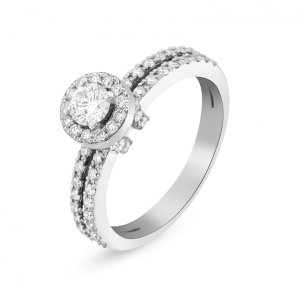 18k white gold 0.51 ct. tw. halo design diamond engagement ring456 16011342048539 cd51b0f531