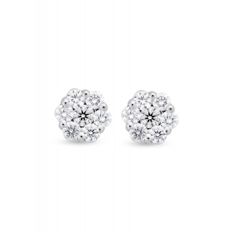18k white gold 0.56 ct. tw. flower design diamond stud earrings 21073477224094 c48a069c88
