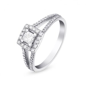 18ct White Gold Diamond Engagement Ring 0.70 ct tw