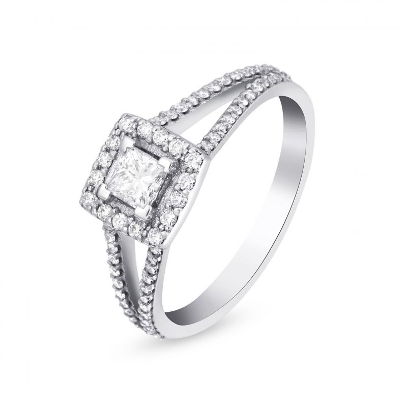18k white gold 0.61 ct. tw. diamond engagement ring 33284617488984 015a7b144a
