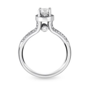 18k white gold 0.69 ct. tw. halo design diamond solitaire ring 93871957011480 be0772aab7