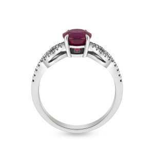 18k white gold 1.53 ct. ruby and 0.16 ct. tw. diamonds ring 60607577961947 9582db23ab