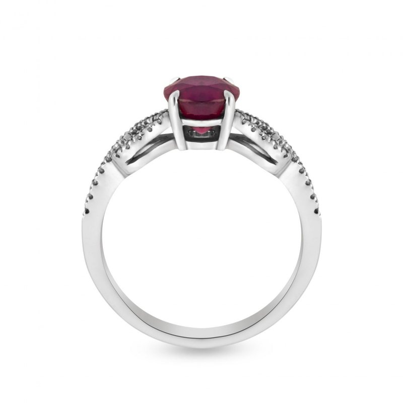 18k white gold 1.53 ct. ruby and 0.16 ct. tw. diamonds ring 60607577961947 9582db23ab
