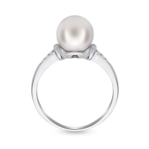 18k white gold pearl and diamonds ring 20017345798769 5cddbc7430