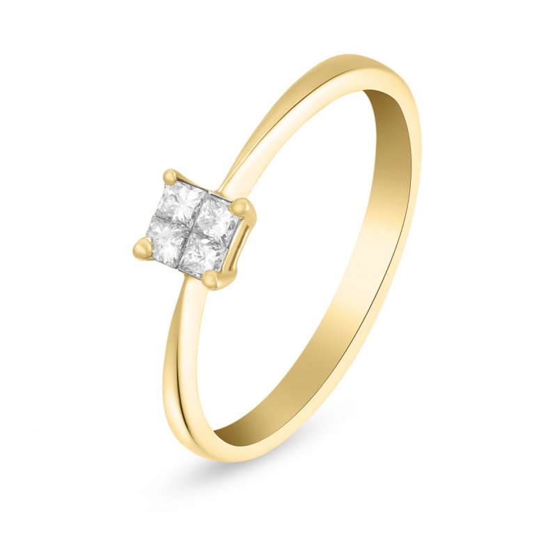 18k yellow gold 0.15 ct. tw. diamond solitaire ring 41265087628693 0644ea9d23