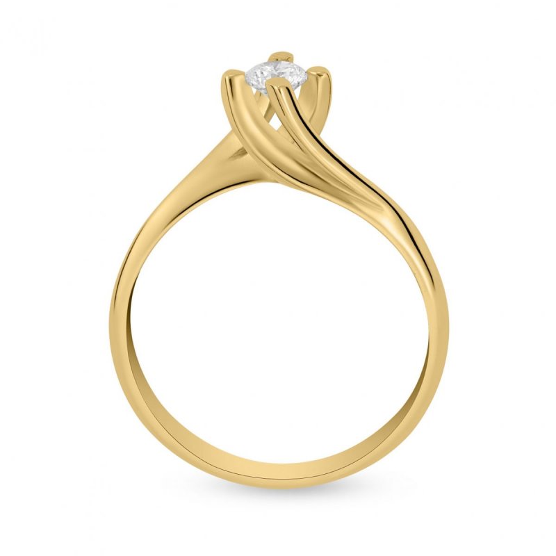 18k yellow gold 0.18 ct. flame design diamond engagement ring 23429149335922 23bb6e13e4