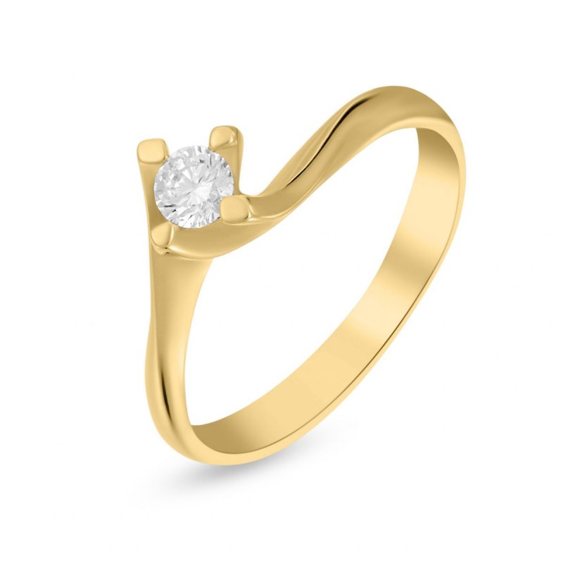 18k yellow gold 0.18 ct. flame design diamond engagement ring 97284314654364 27ca058990