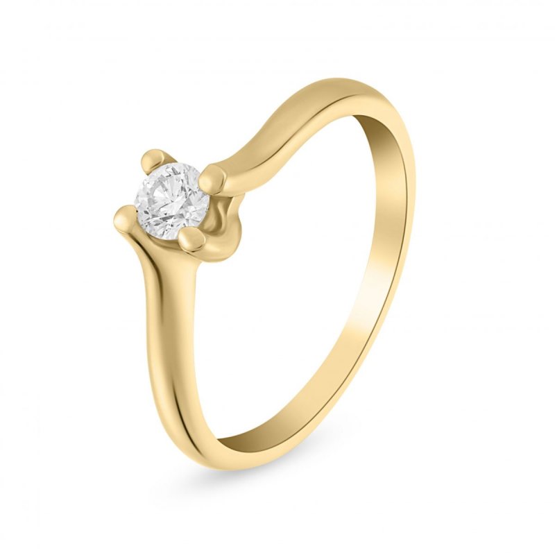 18k yellow gold 0.20 ct. diamond solitaire ring 57371693770370 969508a294