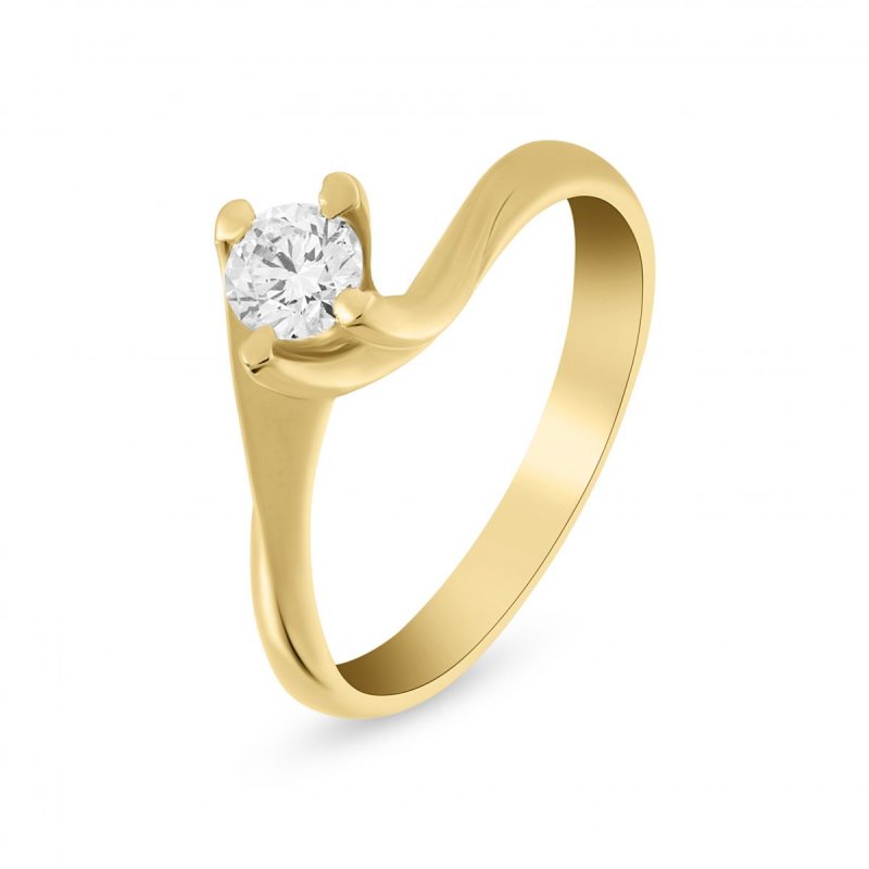 18k yellow gold 0.31 ct. flame design diamond engagement ring 88617028412544 f992c0a186