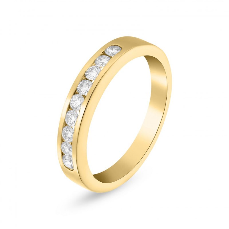 18k yellow gold 0.32 ct. tw. half eternity band 94148677880007 a83a294db8