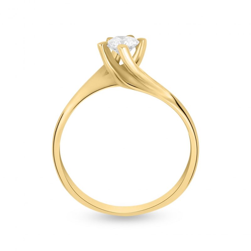 18k yellow gold 0.53 ct. flame design diamond engagement ring 38072988445698 f3ba57fc51