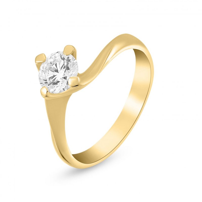 18k yellow gold 0.53 ct. flame design diamond engagement ring 87484025270022 532ea6fcc7