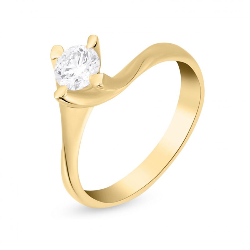 18k yellow gold 0.60 ct. flame design diamond engagement ring 78523902730053 05a4bec05b