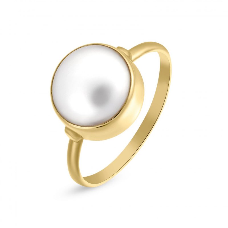 18k yellow gold pearl ring 25409250424002 1a3f2b4bb2