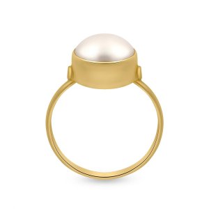 18k yellow gold pearl ring 55141926354011 d8667c96a5