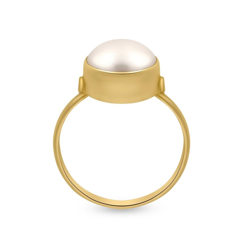 18k yellow gold pearl ring 55141926354011 d8667c96a5